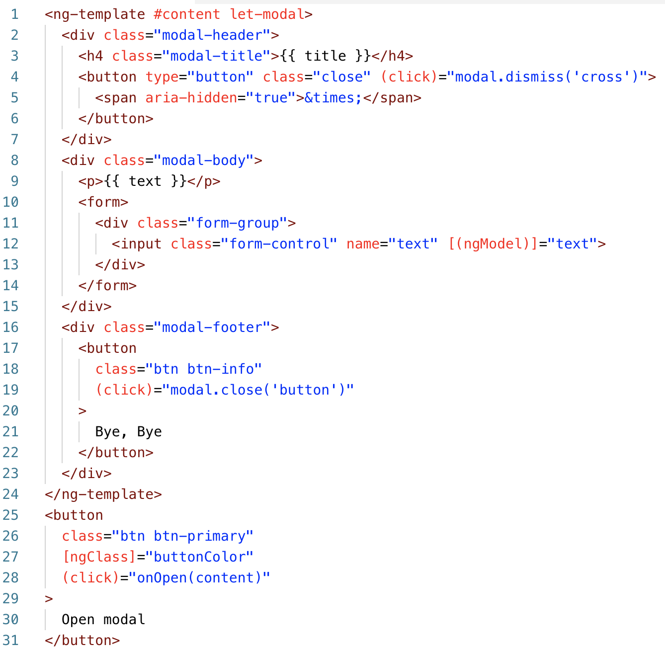 Angular elements code