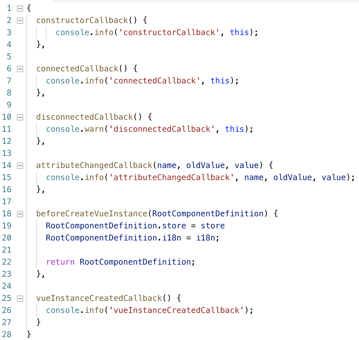 Vue Custom Element Example